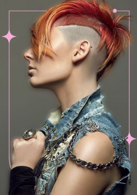 Pixie Mohawk With Rich Color Styles