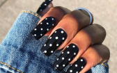 Polka Dot Nails To Inspire Your Next Manicure Dot Nail Designs Dots Nails Polka Dot Nails Polka Dot Nail Art Black Acrylic Nails Nail Designs