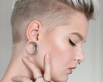 Sleek Platinum Pixie Mohawk