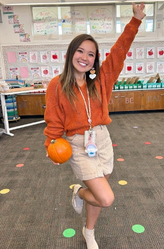 Sweater With Button Skirt And Ankle Boots