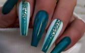 Teal And Glitter Glam