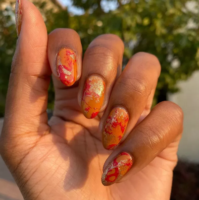 Terracotta Marble Nails