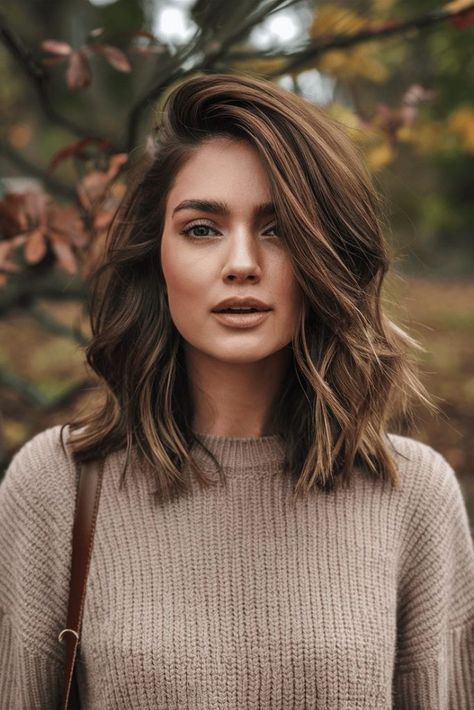 Dark Hair Balayage Shoulder Length