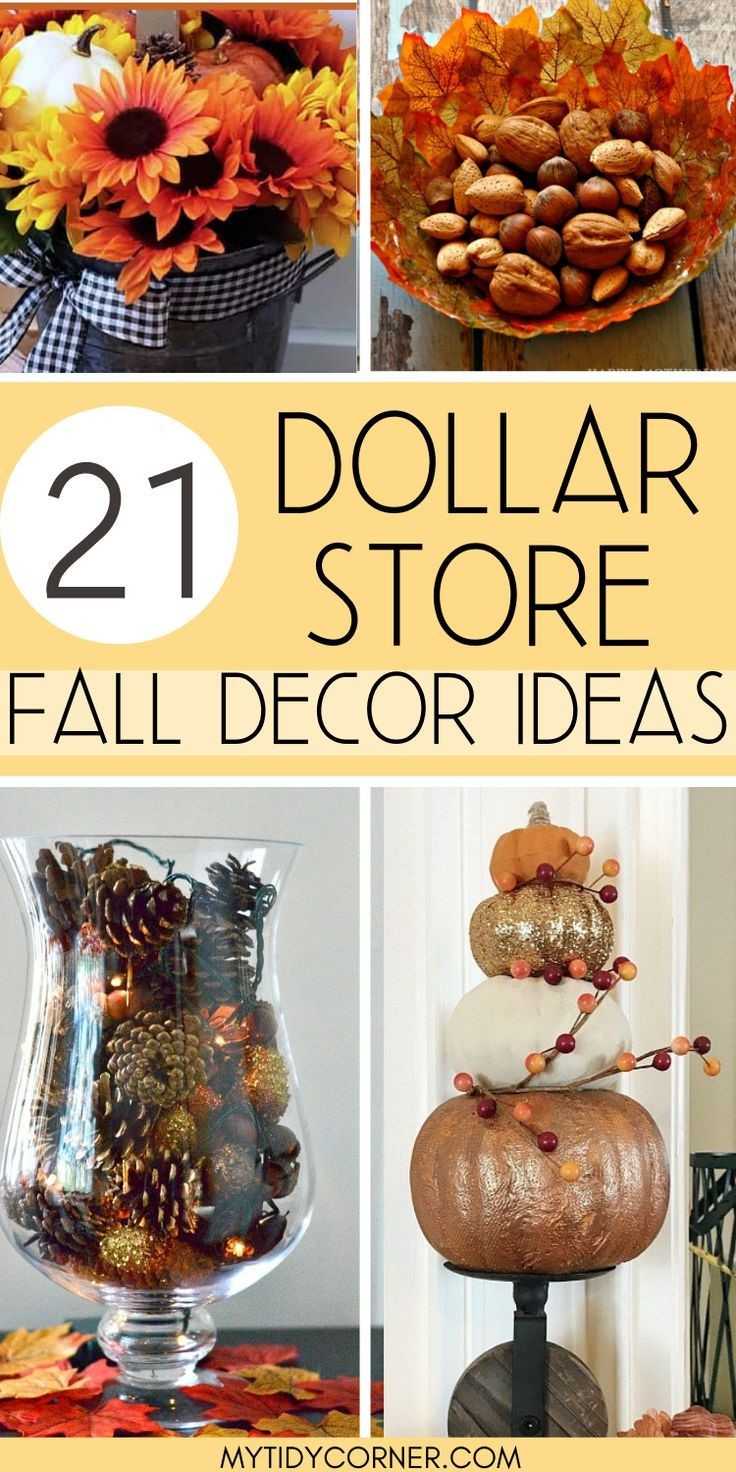 Dollar Tree Fall Decorations DIY Cheap Fall Decor Ideas For The Home