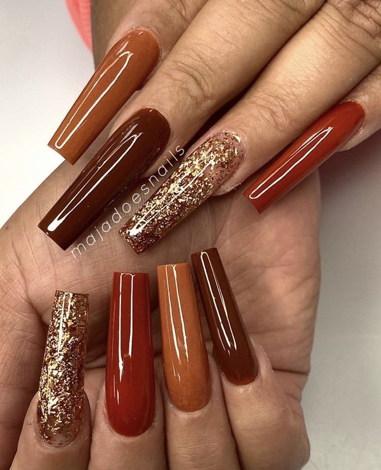 Fall Gel Nails Nail Art Fall Acrylic Nails Acrylic Nails Dope Nails Nail Designs