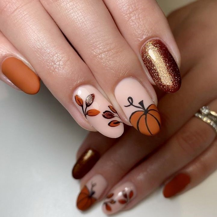 Fall Gel Nails Thanksgiving Nails Nails Thanksgiving Nail Designs Nails Inspiration Cute Nails