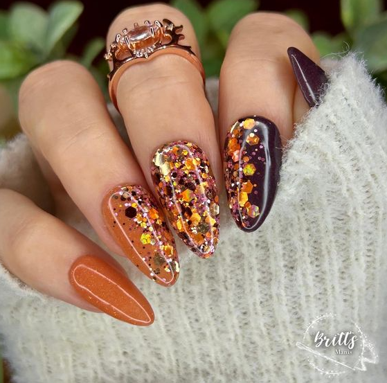 Fall Time Nails Acrylic Nails Fall Nail Art Dipped Nails Summer Nails Fall Nail Designs