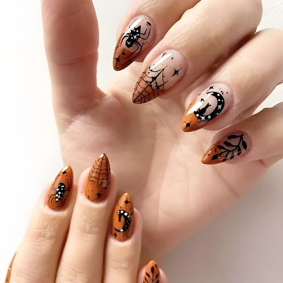 Halloween Nails Nail Art Gel Nails Nail Designs Witchy Nails Nail Colors