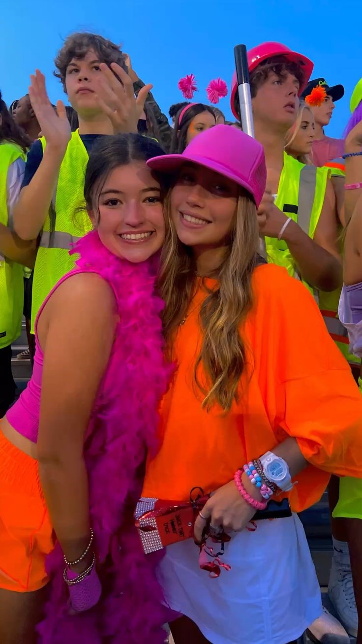 Neon Outfits Neon Party Outfits Football Game Outfit Glow Party Outfit Football Season Outfits Spirit Week Outfits