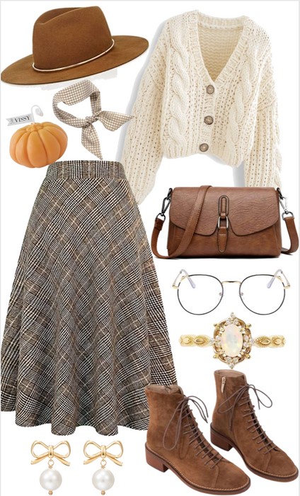 Radiant Light Academia Elegant Fall Outfit Ideas