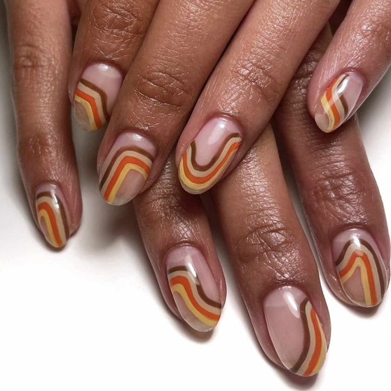 Short Nail Manicure Cute Nails For Fall Stylish Nails Nail Designs Fall Manicure Simple Fall Nails