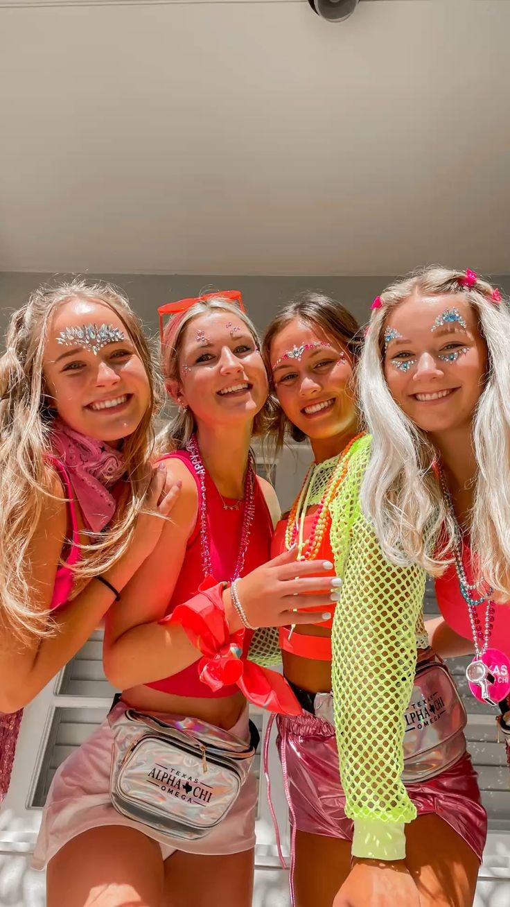 Sorority Outfits Neon Rave Outfits Neon Outfits Neon Party Neon Party Outfits Spirit Week Outfits