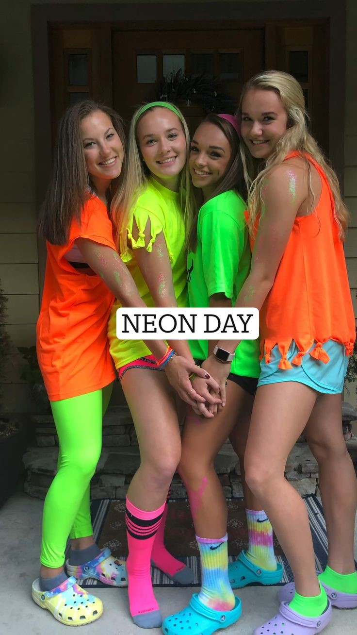 Spirit Week Outfits School Spirit Week Spirit Week Sports Day Dress Up Ideas Neon Outfits Themed Outfits