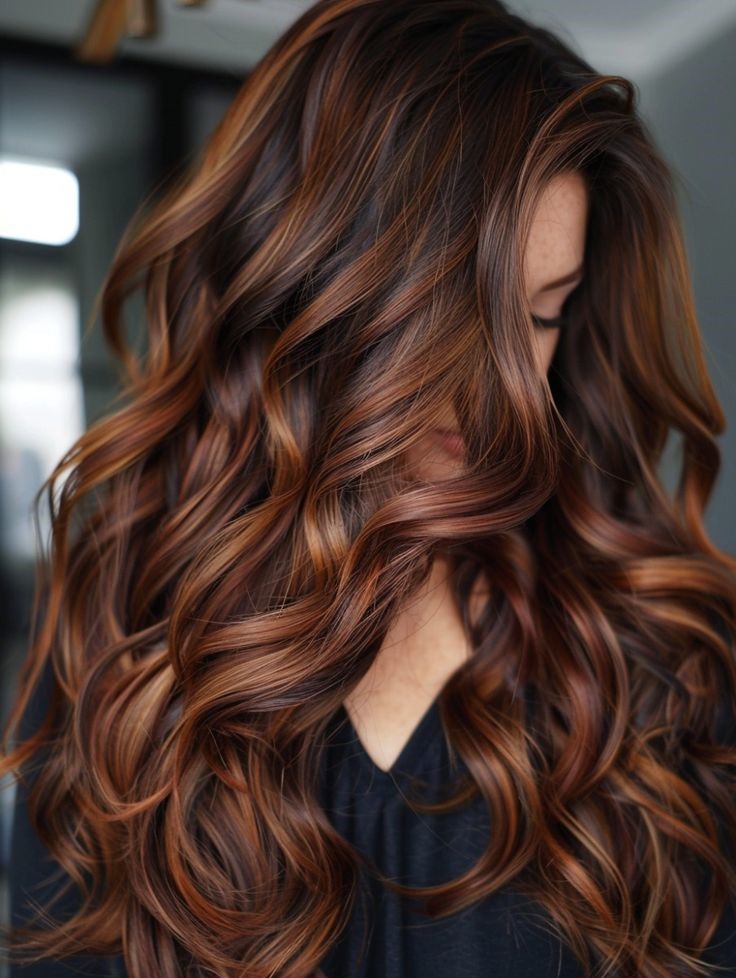 Stunning Ideas For Balayage For Brunettes In Fall 2024 Featuring Auburn Caramel Blonde And More