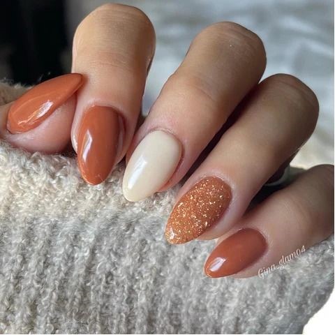 Thanksgiving & Fall Nails Prettiest Nail Colors Fall Gel Nails Cute Nails For Fall Short Acrylic Nails Designs Cute Gel Nails Nail Colors Nail Designs