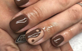 Top Creative Fall Nail Design Ideas Fall Acrylic Nails Fall Nail Designs Fall Manicure Simple Gel Nails Brown Nails Design Nail Colors