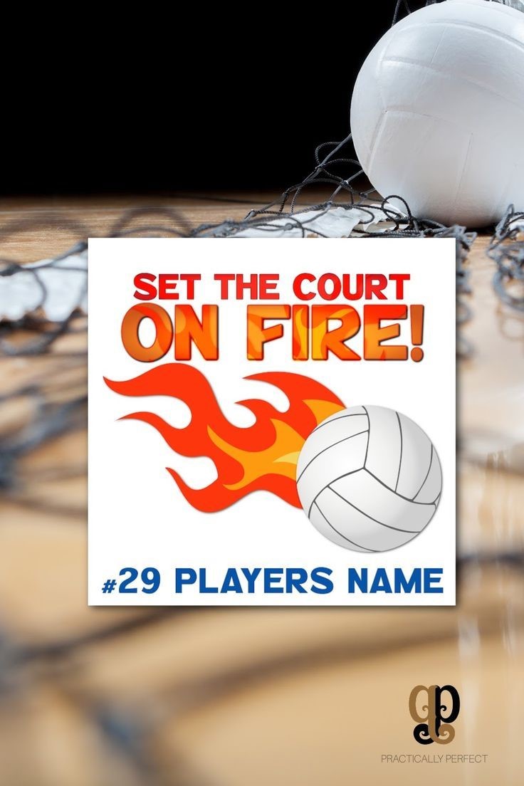 Volleyball On Fire Locker Tag