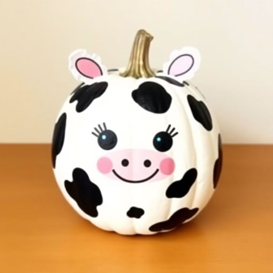 Amazing Cow Pumpkin Inspiration