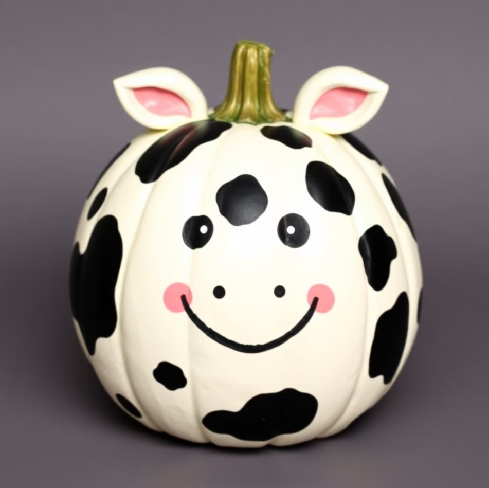 Amazing Cow Pumpkin Photo