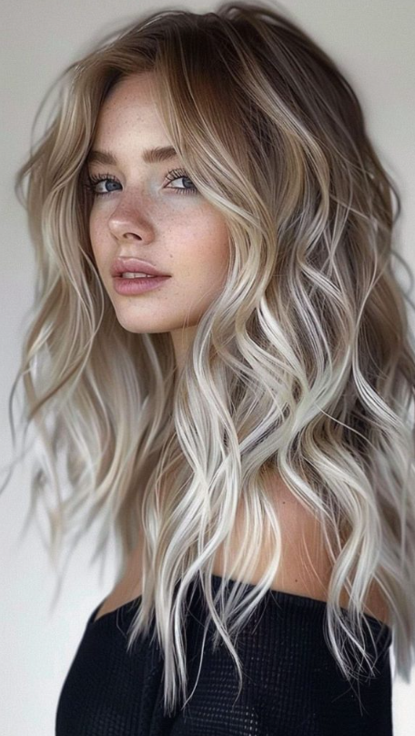 Ashy Blonde With Soft Waves