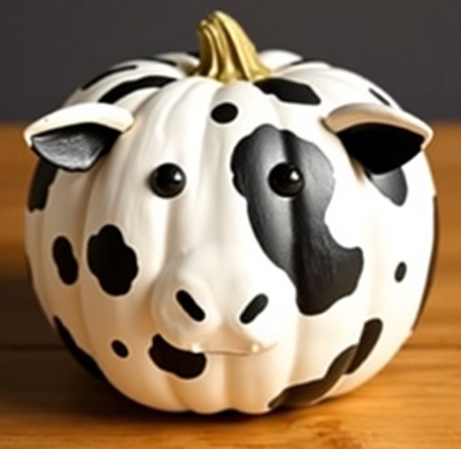 Awesome Cow Pumpkin Inspiration