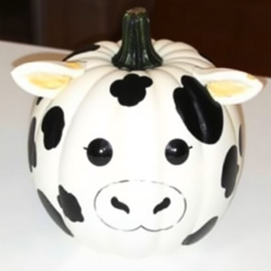 Awesome Cow Pumpkin Photo