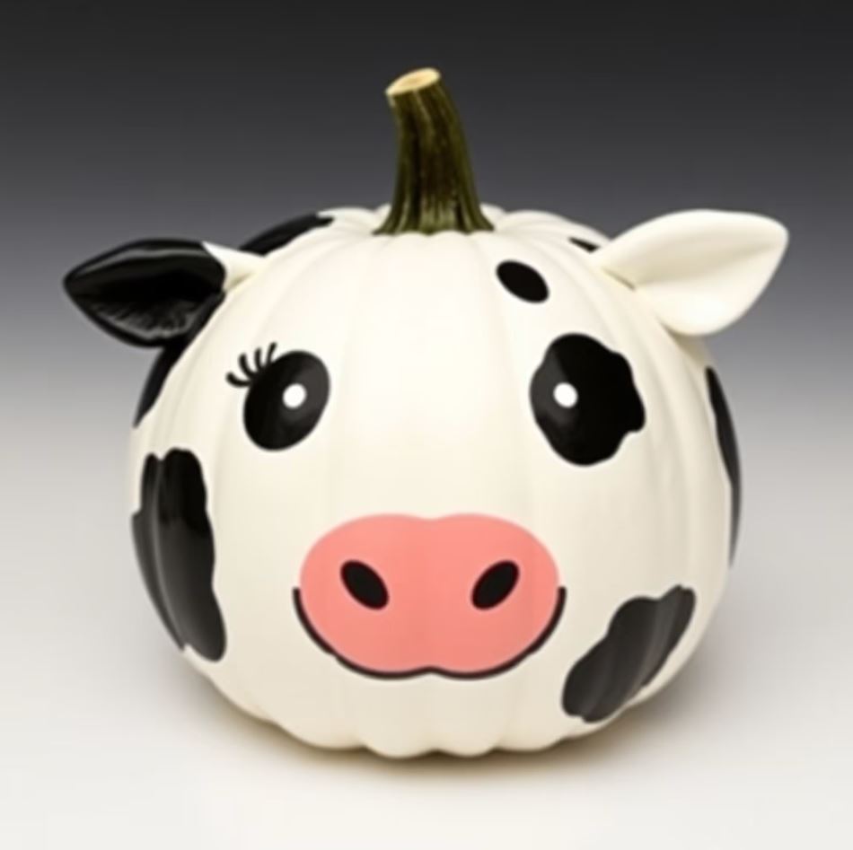 Awesome Cow Pumpkin Picture