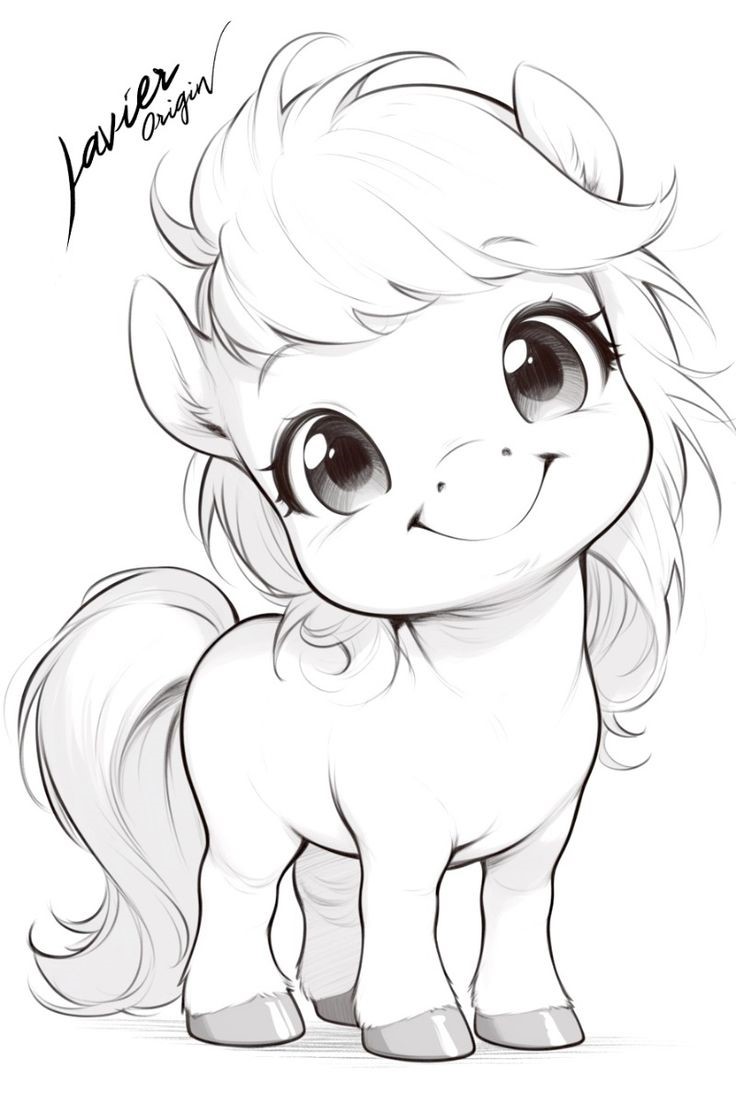 Caballito Pony Pony Aesthetic Dibujo Bonito Para Colorear Por Niños Y Adultos Cartoon Drawings Cute Drawings Disney Princess Art Animal Drawings Drawing Illustrations Animal Art