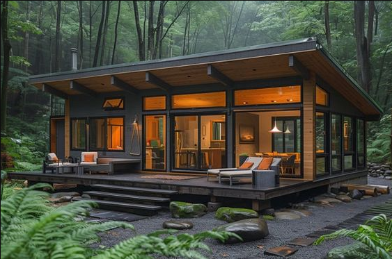 Cabin Style Homes Cabin Exterior House In The Woods Forest House Modern Cabin House Design