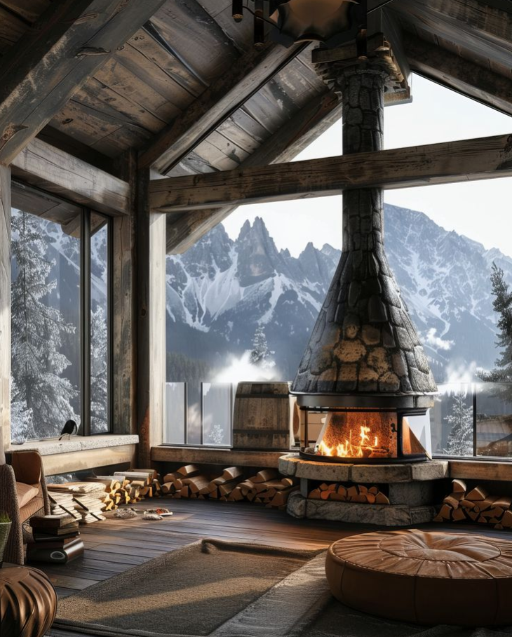 Cozy Cabin With Panoramic Mountain Views Cozy Cabin Interior Cozy Cabin Aesthetic Dream Life House Cabin Aesthetic Modern Mountain Home Rustic Home Design