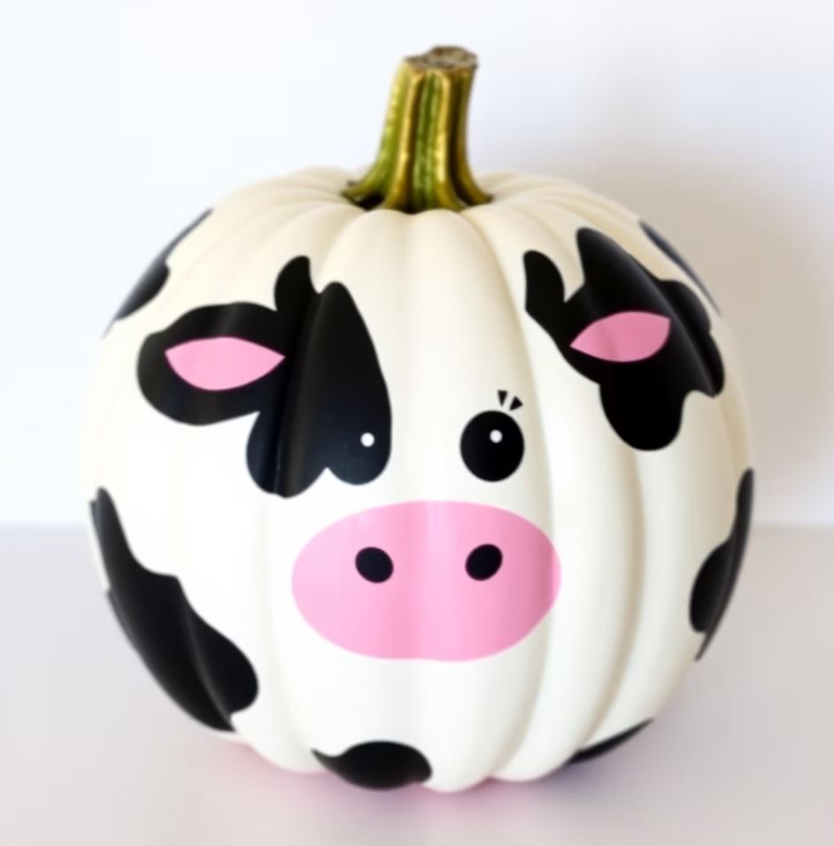 Cute Cow Pumpkin Ideas