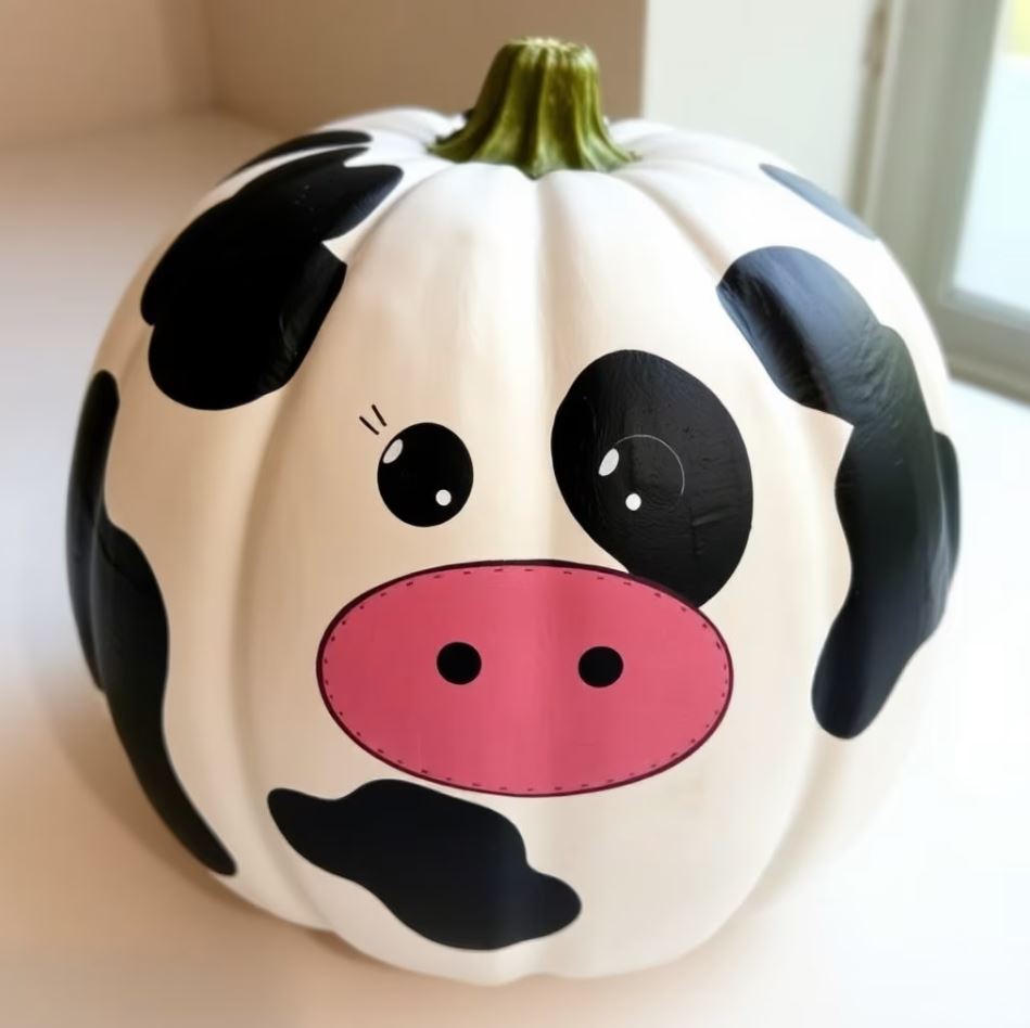 Cute Cow Pumpkin Inspiration