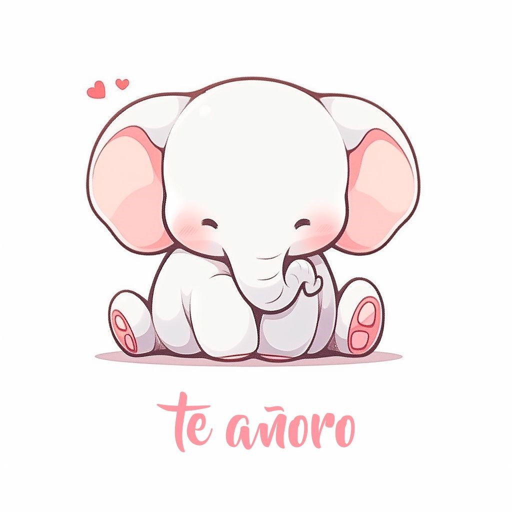 Dibujo De Elefante Bonito Enamorado Dibujo Bonito Y Tierno De Un Joven Elefante Kawaii Para Compartir Cute Elephant Drawing Elephant Drawing Kawaii Drawings Doodle Drawings