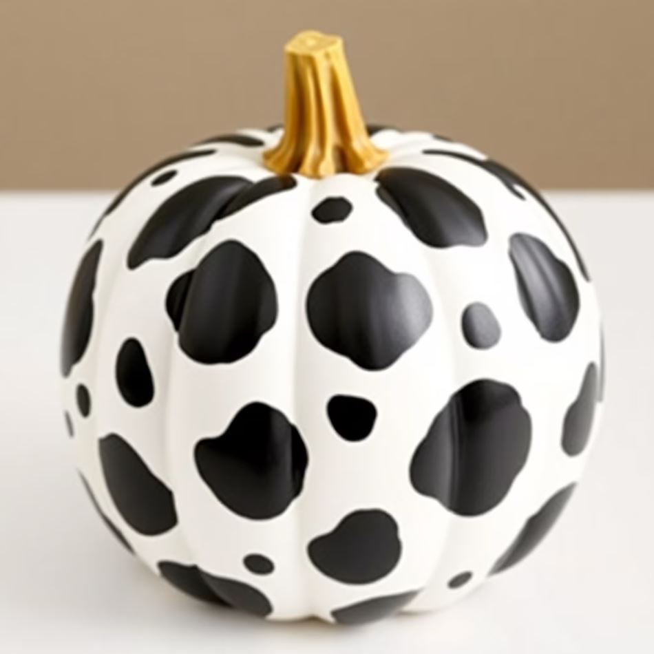 Gorgeous Cow Pumpkin Photo