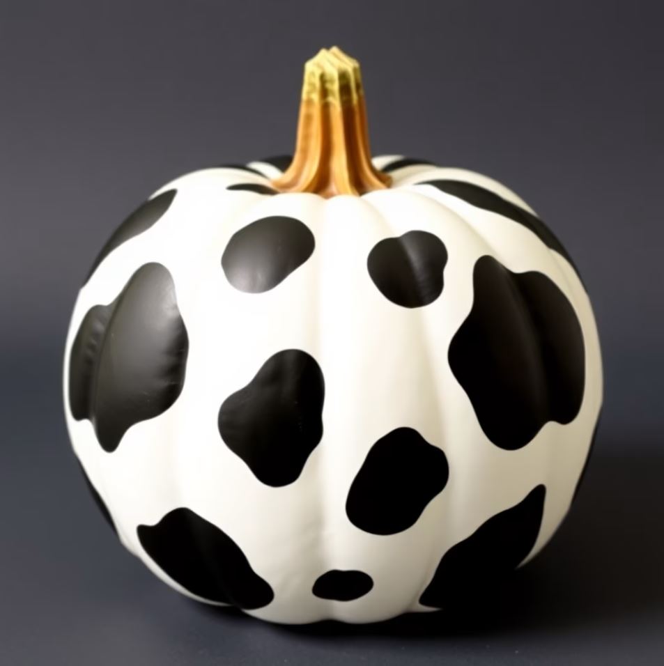 Gorgeous Cow Pumpkin Picture