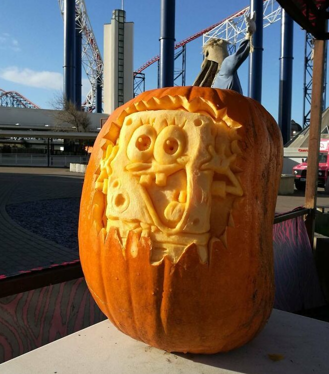 Here Is SpongeBob From One Of My Carvings