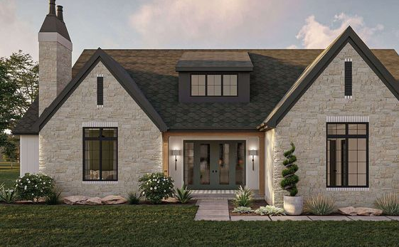 House Plan Modern Transitional Plan Cottage Style House Plans House Exterior Modern Cottage Cottage House Plans House Plans Cottage Style