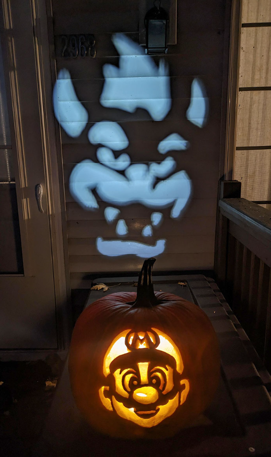 Mario With Bowser Projection