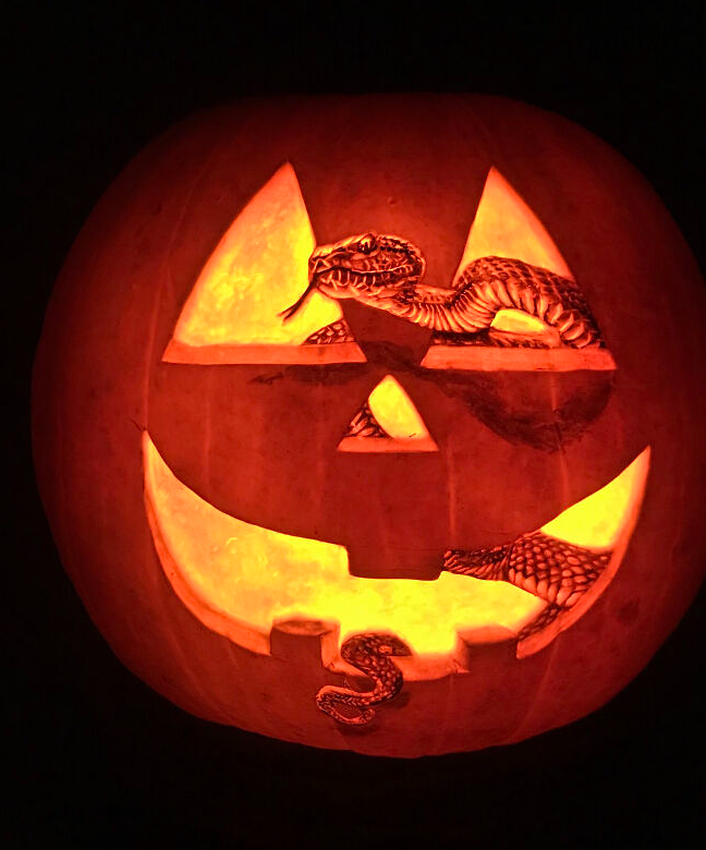 Not A Painting, No Photoshop. This Is A Real Pumpkin Carving. Happy Halloween