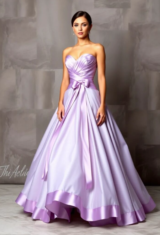 Ribbon Detailed Ball Gown