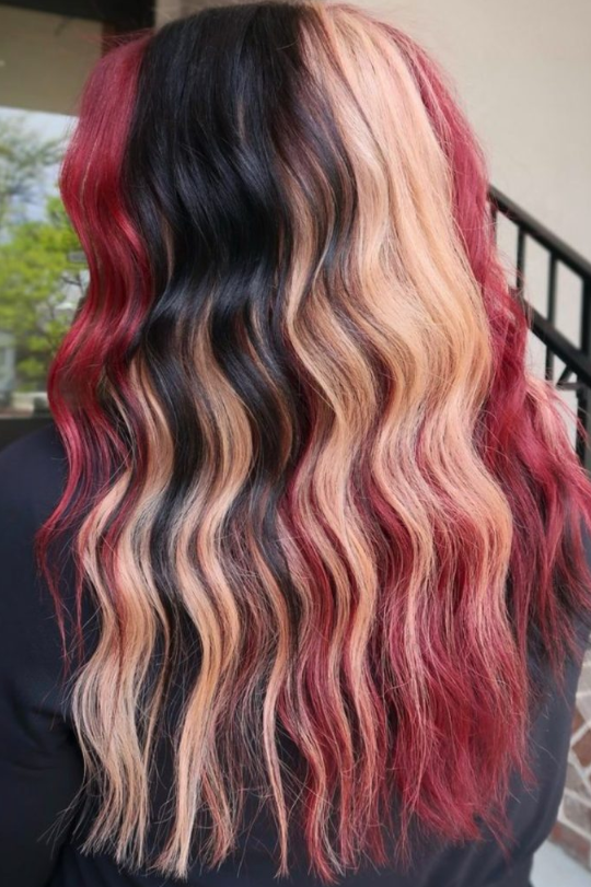 Rosy Blush & Ebony Waves