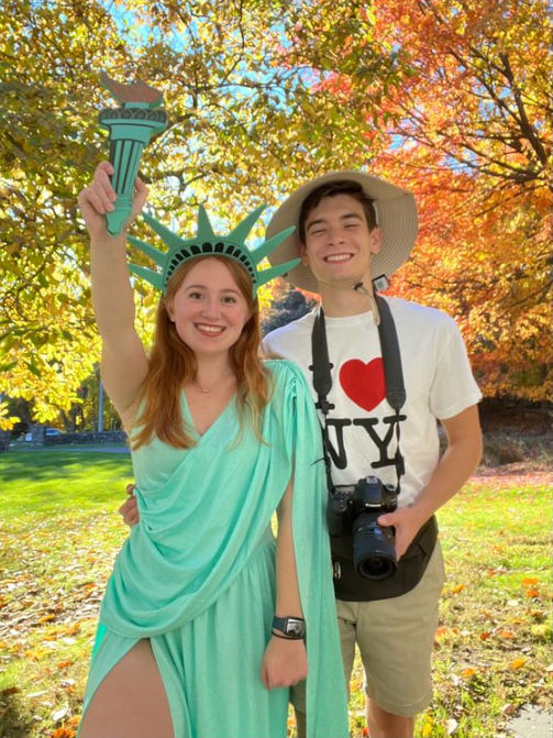 Statue Of Liberty And NYC Tourist Costume