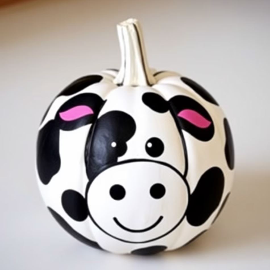 Stunning Cow Pumpkin Inspiration