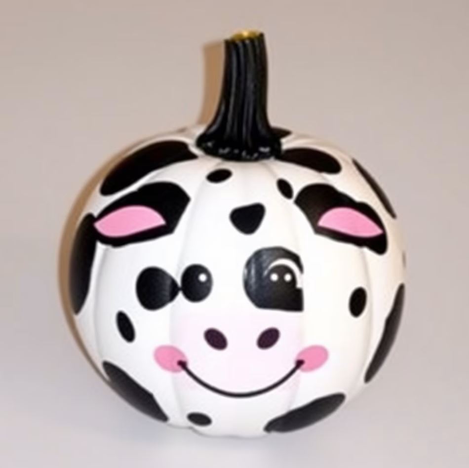 Stunning Cow Pumpkin Picture