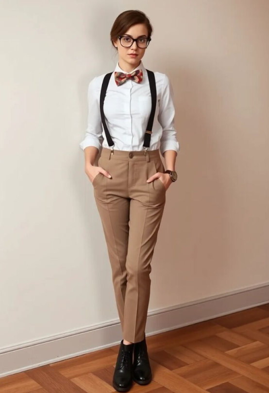 Suspenders And Bow Tie