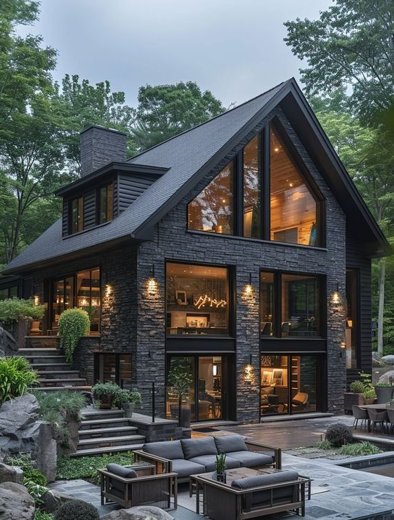 This Group Celebrates The Most Beautiful Dream Homes Brick Exterior House House Exterior Black Brick House Dream House Exterior House Design Brick House