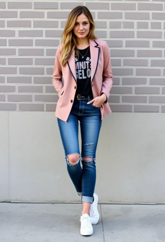 Vintage Blazer And Graphic