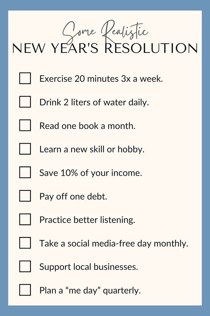 Amazing New Years Resolution List Picture