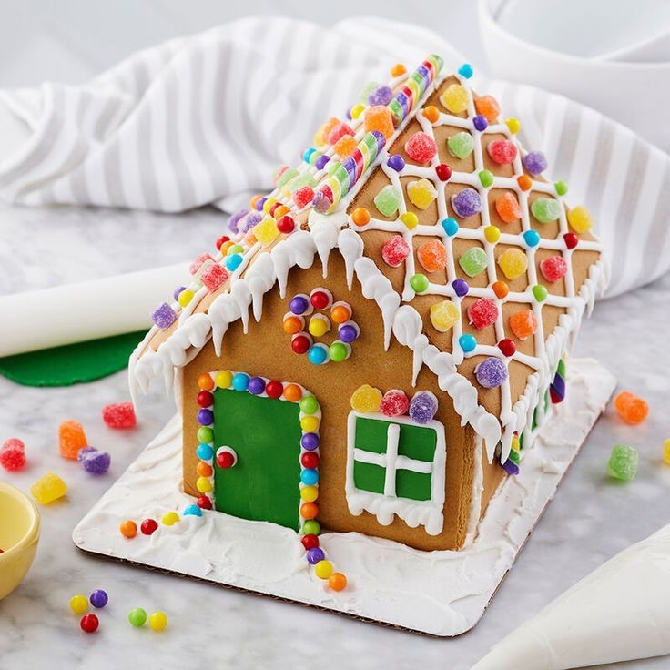 Cute Homemade Gingerbread House Photo